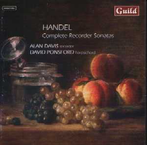 Handel: Complete Recorder Sonatas and harpsichord Suite No 7 - CD Cover